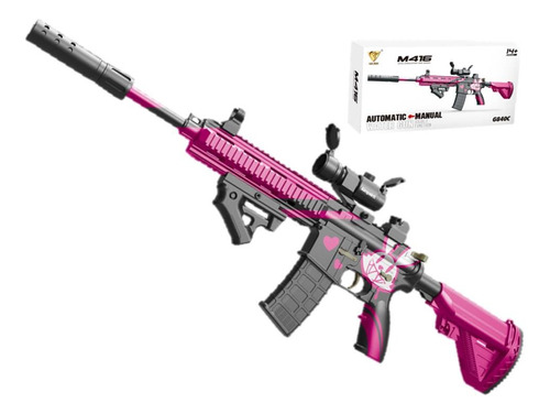 Rifle  M416 Automático Hidrogel Rosa Coneja  1:1