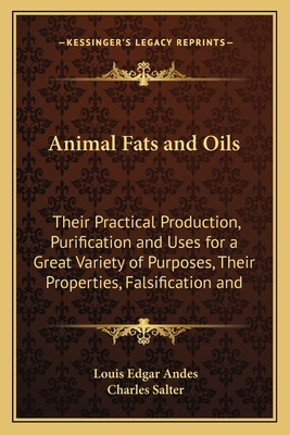 Libro Animal Fats And Oils: Their Practical Production, P...