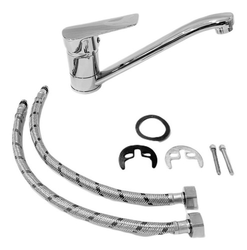Imagen 2 de 10 de Grifería Monocomando Pico Largo Premium Cocina Mesada Gx