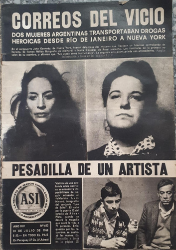 Revista Asi 653 1968 Luis Menu Puerta 12 Amadeo Carrizo Cruz