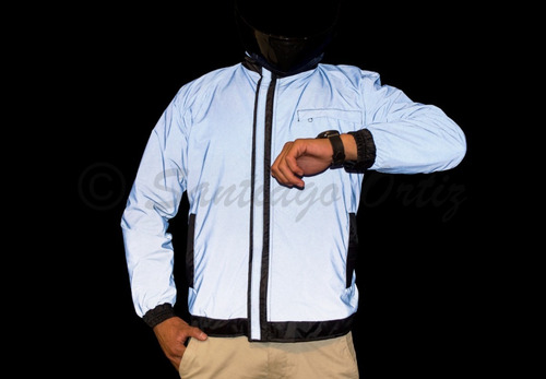 Chaqueta Reflectiva - Impermeable Azul Rey