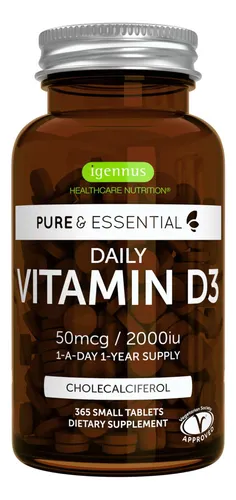 Suplemento Diario De Vitamina D3 Igennus Pure & Essential, 2