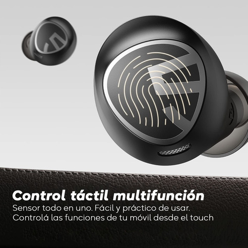 Imagen 4 de 9 de Auriculares Inalámbricos Soundpeats Free 2 Negro 8 Hs Táctil