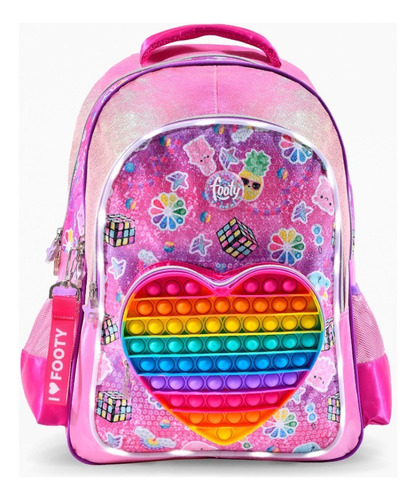 Mochila Espalda Footy Pop It Corazon 18p Luz Sharif Express Color F1903