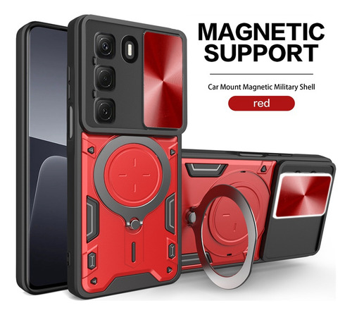 Funda Con Anillo Magnético Para Infinix Hot 50 Pro