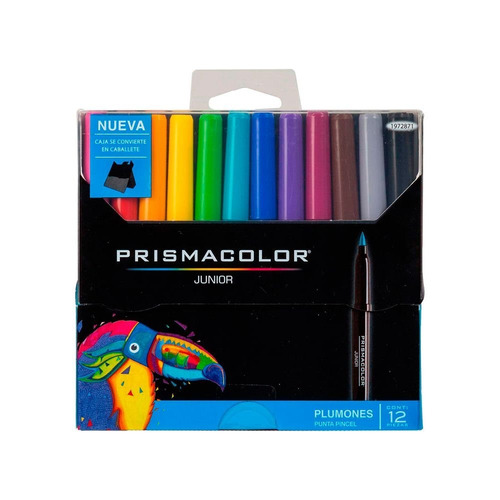 Prismacolor Junior Plumón Punta Pincel - Caja Caballete × 12