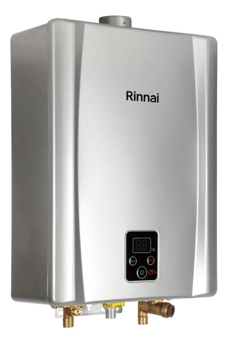 Calefon Rinnai 21l Tf Plata C/kit Humos 60mm Rar-e211fehgn Plateado Gn