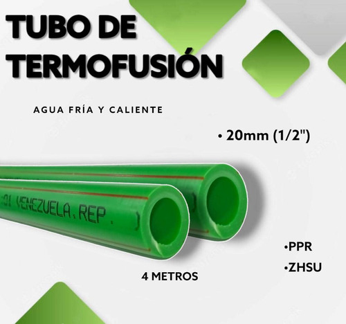 Tubo De Termofusion 20mm 1/2 Ppr Zhsu Agua Caliente Tienda)