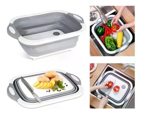 Tabla De Cocina Plegable Para Picar Cortar Multifuncional