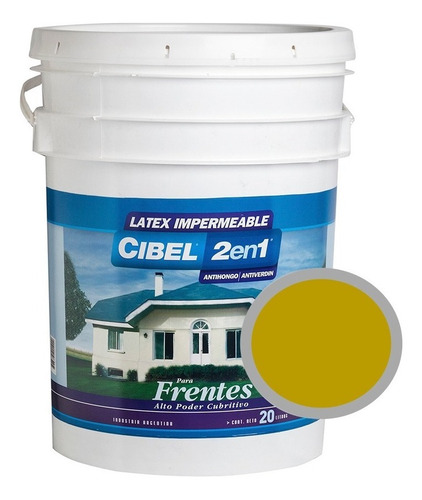 Latex Frentes Colores 2en1 Cibel Exterior Impermeable 20 Lts