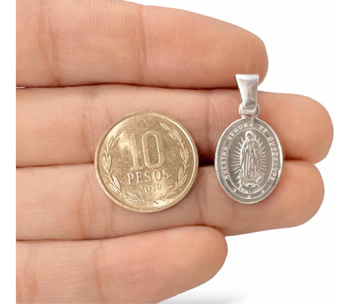 Medalla Virgen De Guadalupe De Plata Fina 925