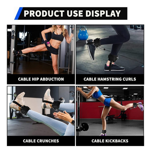 Para Par Grilletes Para Tobillo Con Talonera Gym Abductor