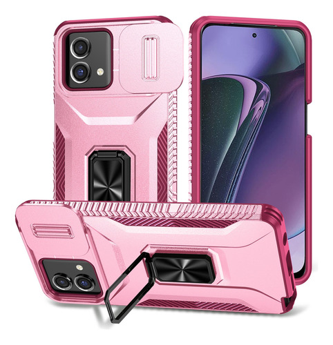 Funda Deslizante Rosa Para Motorola Moto G Stylus 5g 2023