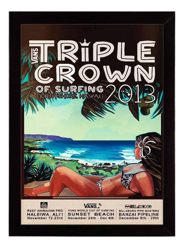 Vans Triple Crown Of Surfing 2013, Quadro C/ Moldura 33x24cm