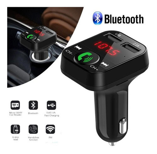 Transmisor Fm Con Bluetooth Carx3 Modulador Para Carro