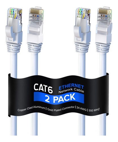 Maximm Cable Ethernet Cat 6 De 6 Pies (paquete De 2) Cable .