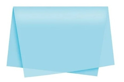 Papel De Seda Azul Claro 48x60 - 100 Folhas