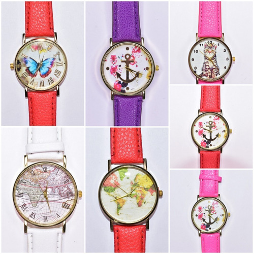 Relojes Gato Geneva Mascotas Hermosos Economicos