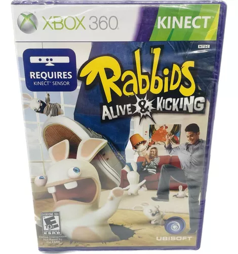 Jogo Rabbids E Kicking Xbox 360 Kinect Midia Fisica em Promoção na