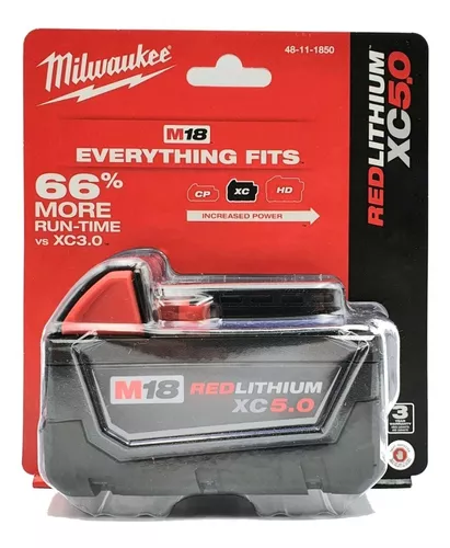 Milwaukee Batería M18 Xc 5.0 Amperios Sellada 48-11-1850