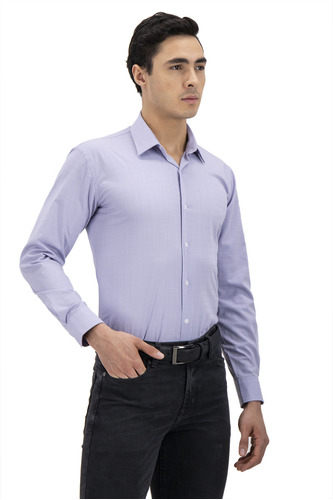 Camisa De Vestir Para Hombre Slim Fit Con Tela De Bambú