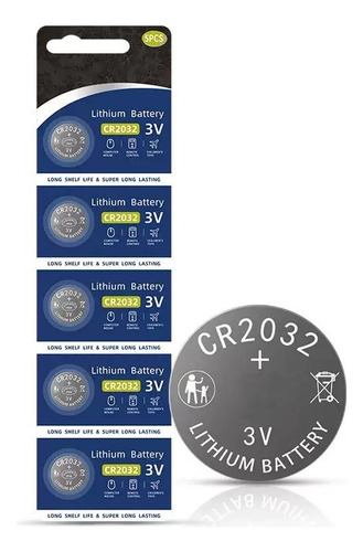 Azulamar Pack Tira 5 Pilas 2032 Tipo Boton Cr2032 Dl2032