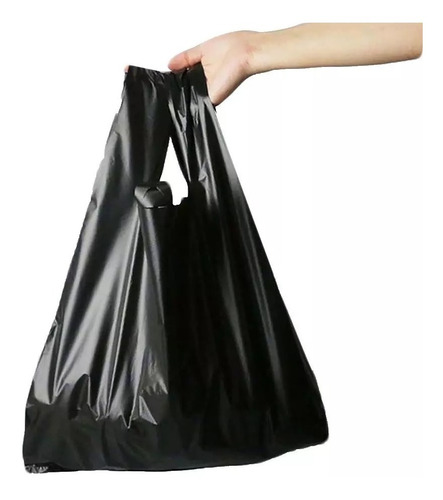 5 Kg Bolsa Asa Camiseta Negra Bio Ecológica Facturamos