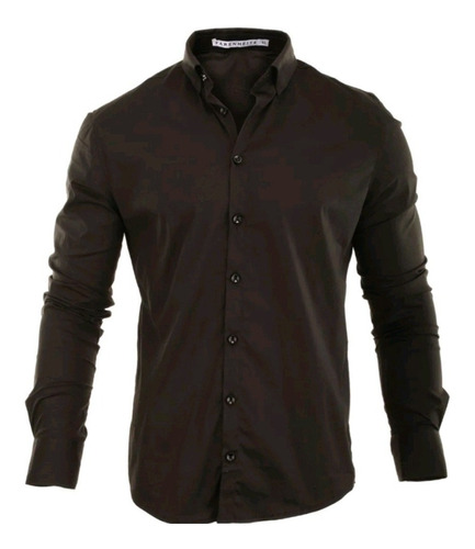 Camisa Slimfit Negra Farenheite 