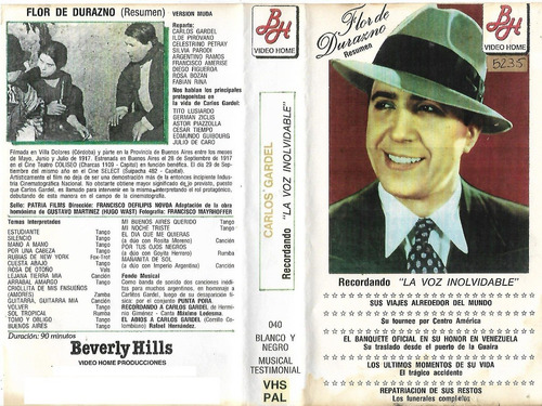 Carlos Gardel Recordando La Voz Inolvidable Vhs Original