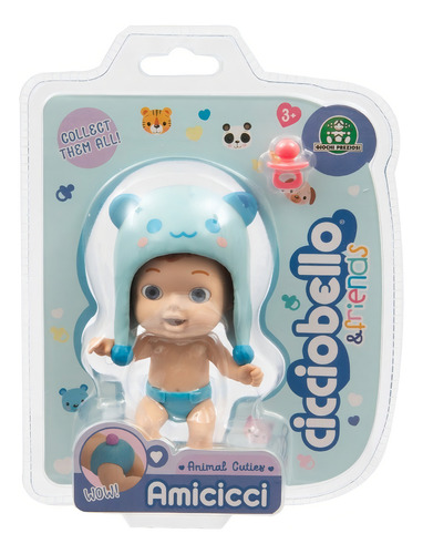 Muñeco Bebé Cicciobello Amicicci Gorrito Animalitos