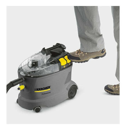 Imagen 3 de 4 de Lava aspiradora industrial De tacho Kärcher Professional Puzzi 8/1 C 8L gris, negra y amarilla 220V-240V 50Hz/60Hz
