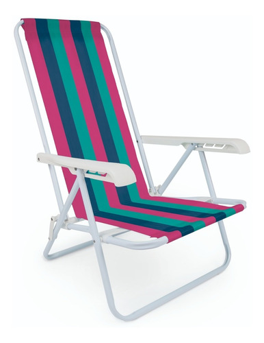 Cadeira Praia E Piscina Mor Aço 2004 Cor Sortidas Promoção!!