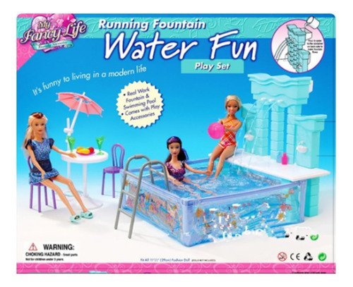 Juguete Set De Piscina Para Casa De Muñecas 