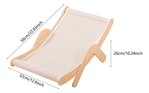Cats Cubiertos Scratcher Lounge Reclination Para Tamaño S