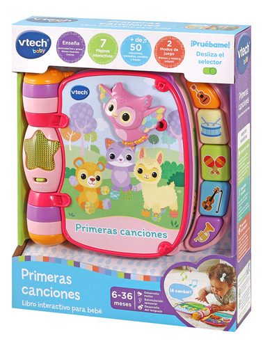 Libro Primeras Canciones Rosa Vtech - Mosca