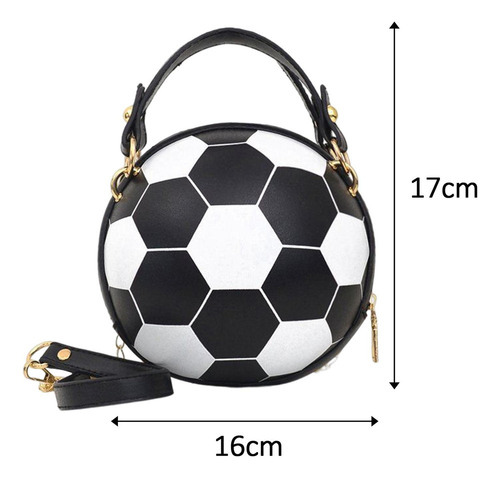 Elegante Bandolera Con Forma De Balón De Fútbol, Monedero,