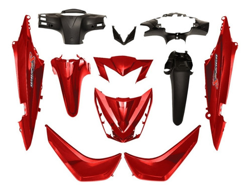 Kit Plasticos Completo Honda New Wave 110 S Rojo Mtc