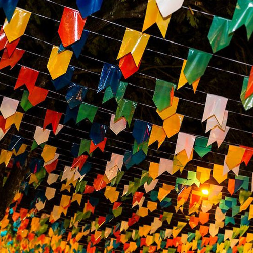 Imagem 2 de 4 de 100 Metros Bandeirinha Plástico Festa Junina Bandeirola Prom