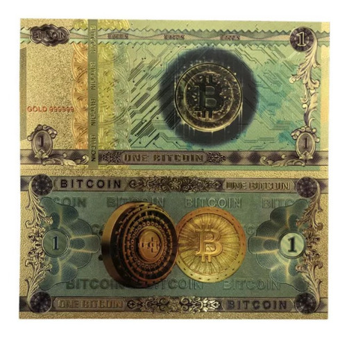 Imagen 2 de 3 de Bitcoin Billete Colección Premium En Pvc ... Milenoil