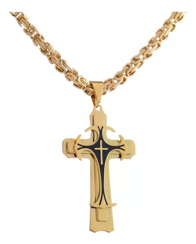 Colar Masculino Feminino Jesus Cruz Crucifixo De 7.5 Cm
