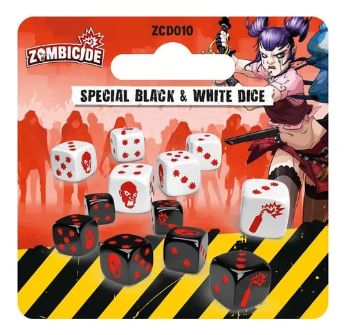 Zombicide 2da Edición Dados Especiales B&W
