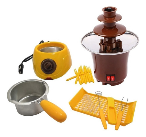 Maquina Chocolate Fondue 30 Accesorios + Cascada Chocolate 