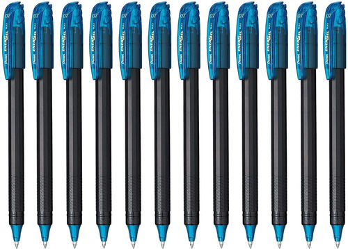 Pentel Azul 0.7 Mm Energel 12 Pzs Escritura Suave Bolígrafo 