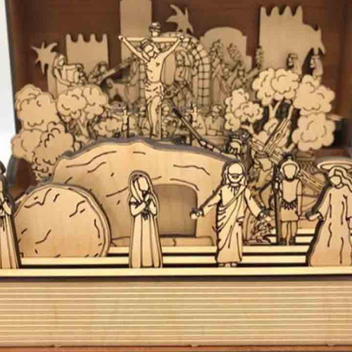 Estatua De Pascua Presente Presente De Decoración De Madera