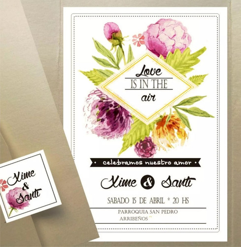 20 Tarjetas Participaciones Invitaciones Casamiento 15 Años