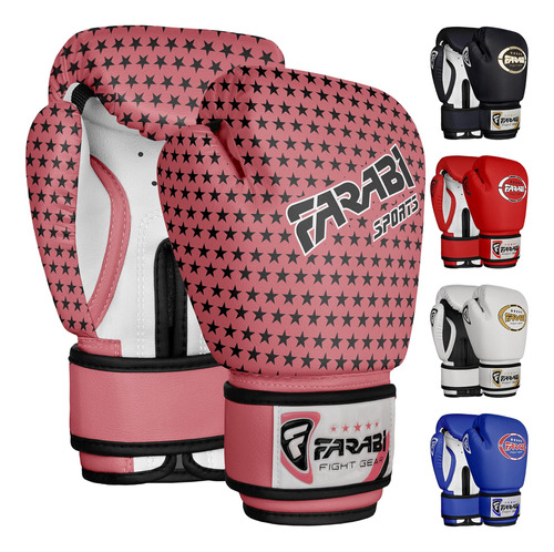 Guantes De Boxeo Farabi Sports 4 Oz Rosa