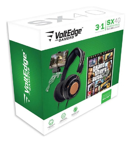 Voltedge Pack Sx40 Gta V + Tx40 + Bx01 Xbox One Color Verde