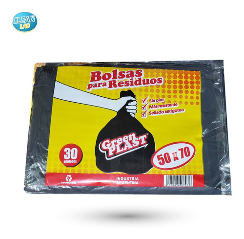 Bolsas Rediduos Negro Greenplast 50x70 Cm 18mx 30 Un 4 Packs