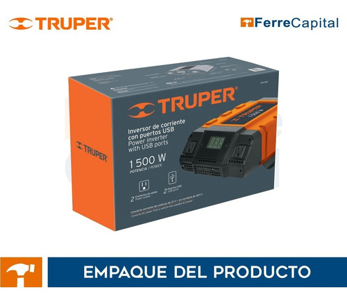 Inversor De Corriente De 1500 Watts, Truper 10492