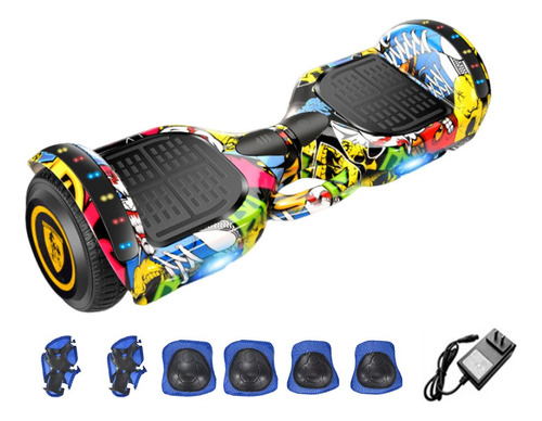 Skate Eléctrico Hoverboard Con Bluetooth Luces Led Hip Hop